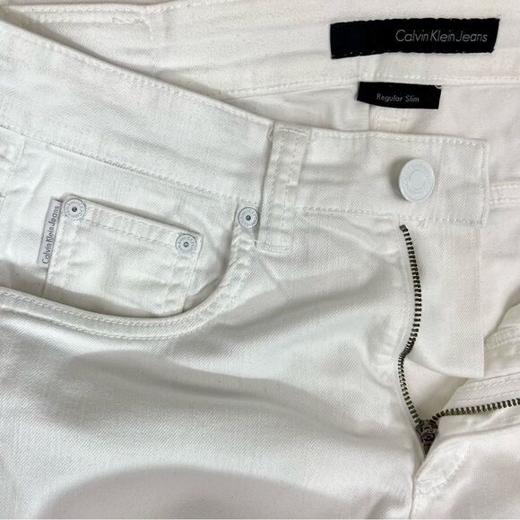 Calvin Klein | white jeans regular slim fit 31x43 - Picture 7 of 9